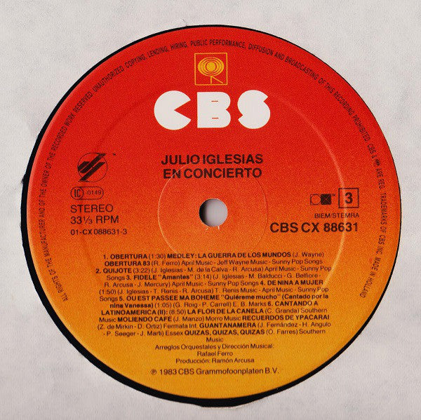 Julio Iglesias : En Concierto (2xLP, Album, Gat)