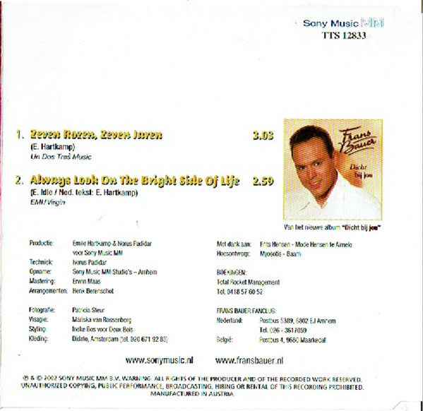 Frans Bauer : Zeven Rozen, Zeven Jaren (CD, Single)