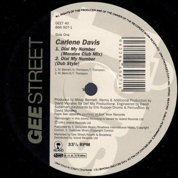 Carlene Davis : Dial My Number (12")