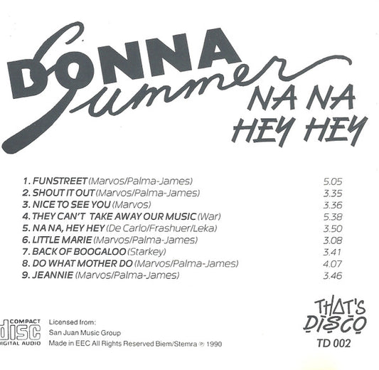 Donna Summer : Na Na Hey Hey (CD)