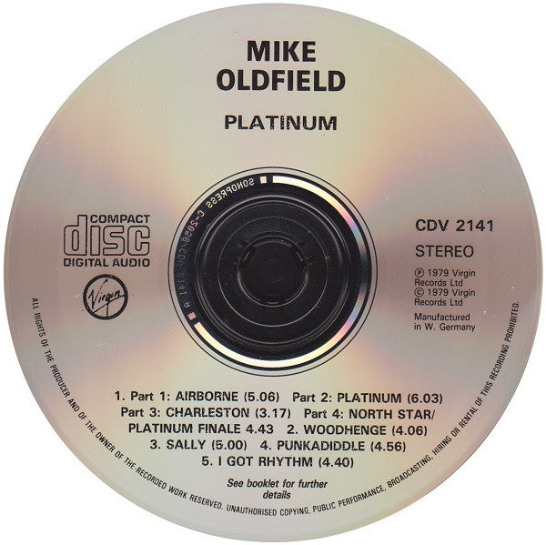 Mike Oldfield : Platinum (CD, Album, RE)