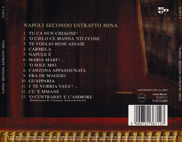 Mina (3) : Napoli Secondo Estratto (CD, Album)