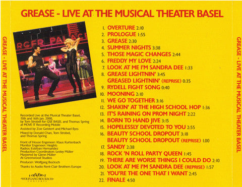 Various : Grease. Das Musical. Live At The Musical Theater Basel (CD, Album)