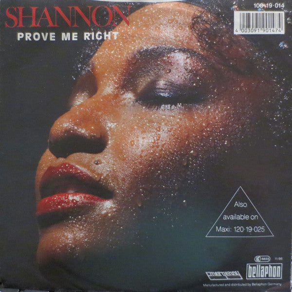 Shannon : Prove Me Right (7", Single)