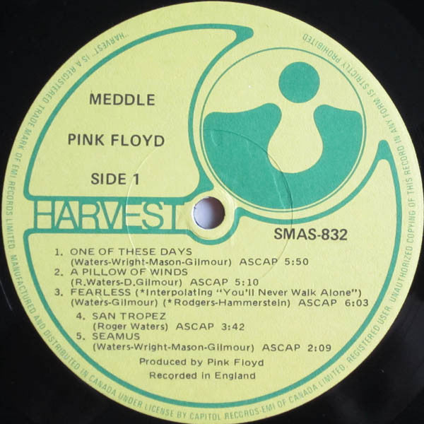 Pink Floyd : Meddle (LP, Album, RE)