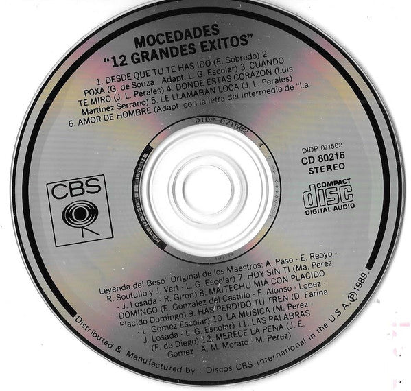 Mocedades : 12 Grandes Exitos (CD, Comp)