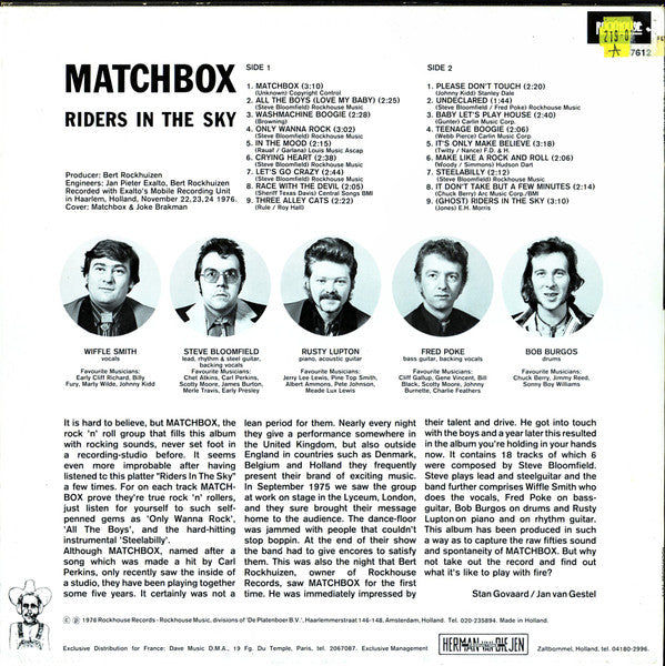 Matchbox (3) : Riders In The Sky (LP, Album)