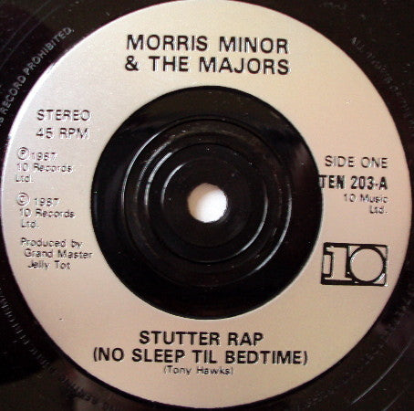 Morris Minor And The Majors : Stutter Rap (No Sleep Til Bedtime) (7", Single, Inj)