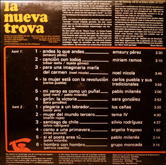 Various : CUBA, La Nueva Trova (LP, Comp)