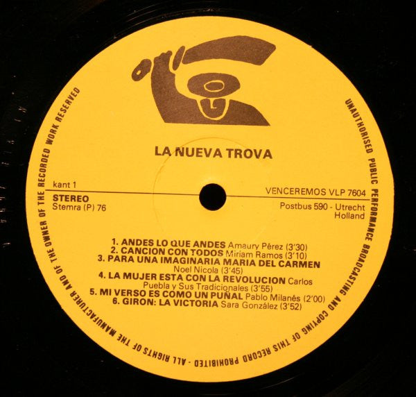 Various : CUBA, La Nueva Trova (LP, Comp)