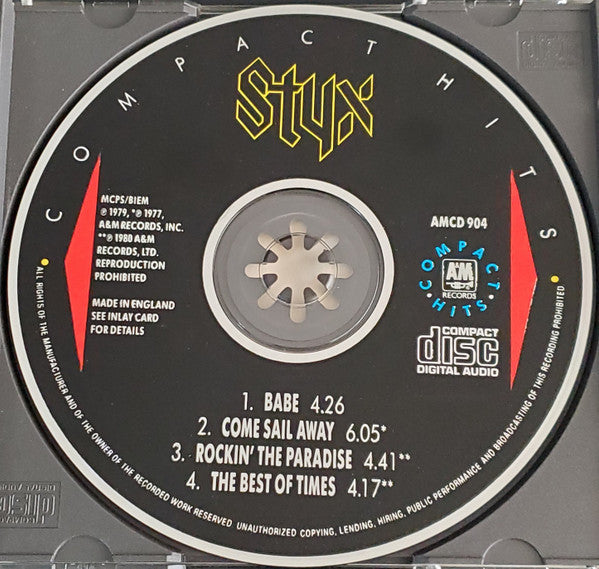 Styx : Compact Hits (CD, Comp, Ltd)