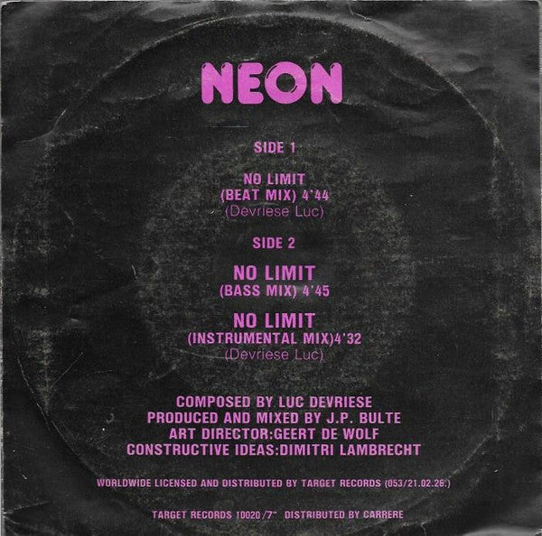 Neon : No Limit (7")