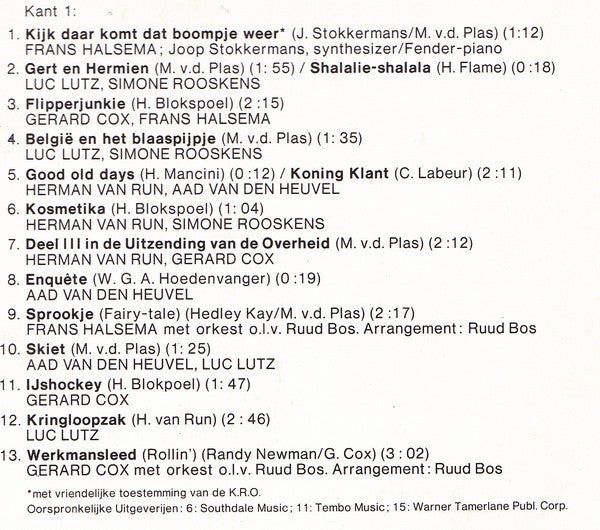 Cursief : Dan Liever De Lucht In (Cursief In De Van Speyk Show) (LP)
