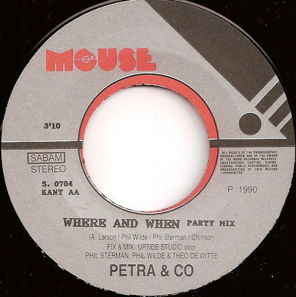 Petra & Co : Jij Daar / Where And When (7", Single)