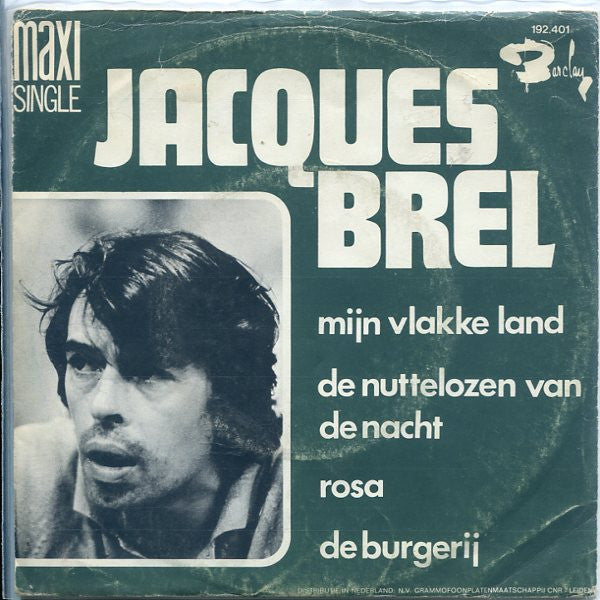 Jacques Brel : Mijn Vlakke Land (7", Maxi, RE)