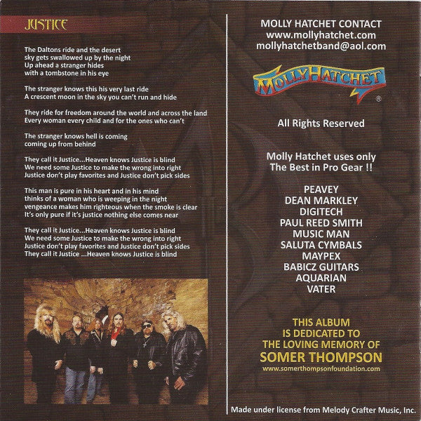 Molly Hatchet : Justice (CD, Album)