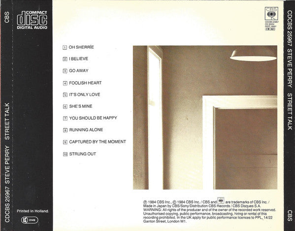 Steve Perry : Street Talk (CD, Album)