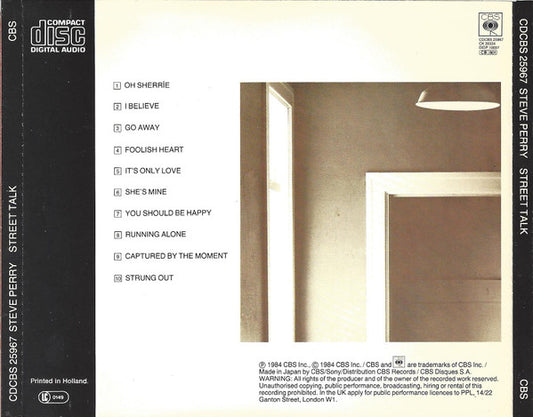 Steve Perry : Street Talk (CD, Album)