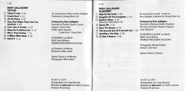 Rory Gallagher : Tattoo / Blueprint (2xCD, Comp)