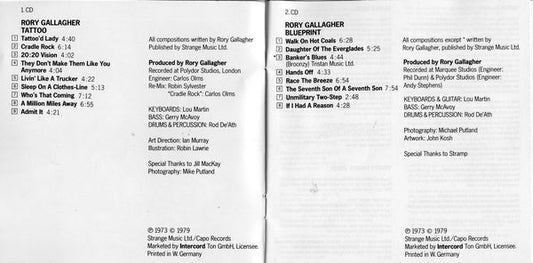 Rory Gallagher : Tattoo / Blueprint (2xCD, Comp)