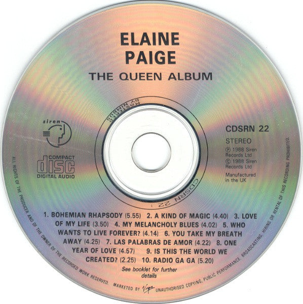 Elaine Paige : The Queen Album (CD, Album)