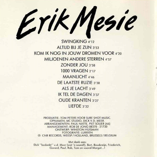 Erik Mesie : Erik Mesie (CD, Album)