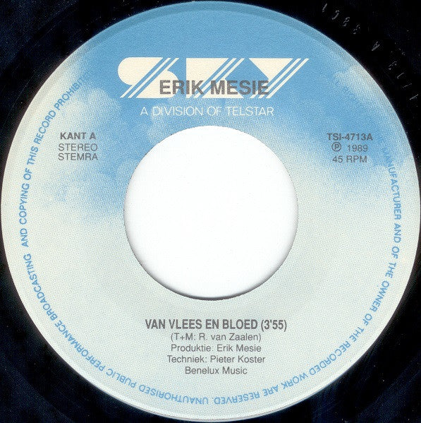 Erik Mesie : Van Vlees En Bloed (7", Single)