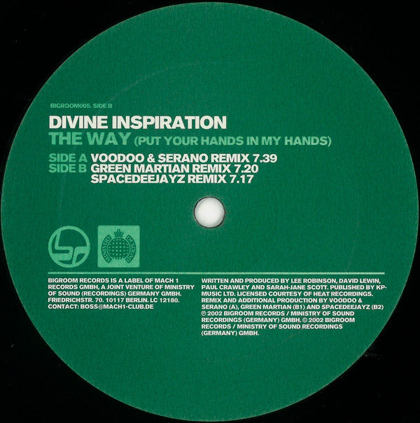 Divine Inspiration : The Way (Put Your Hand In My Hands) (12")