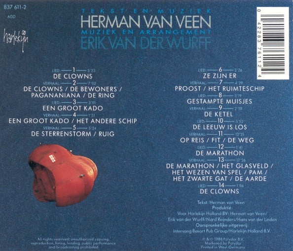 Herman van Veen : Zingt En Vertelt Het Verhaal Van De Clowns (CD, Album)