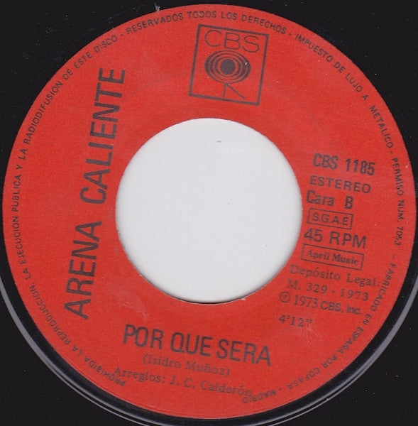 Arena Caliente : Una Mañana (7", Single)