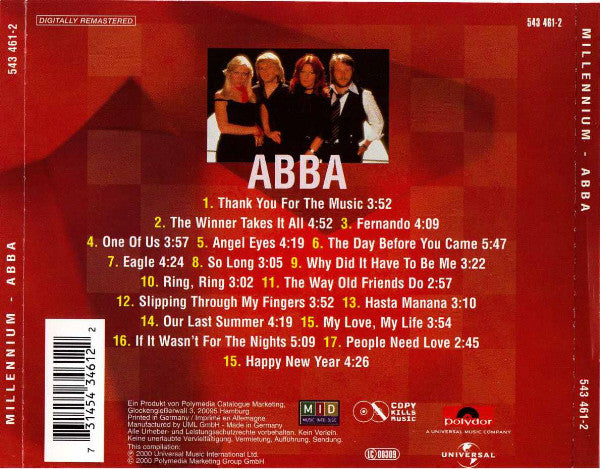 ABBA : Millennium Edition (CD, Comp, RM)