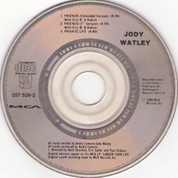 Jody Watley With Eric B. & Rakim : Friends (CD, Mini)