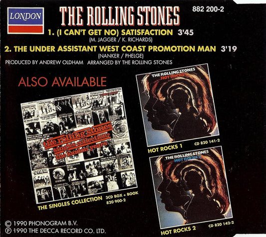 The Rolling Stones : (I Can't Get No) Satisfaction (CD, Single, Mono)