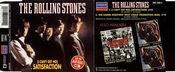 The Rolling Stones : (I Can't Get No) Satisfaction (CD, Single, Mono)