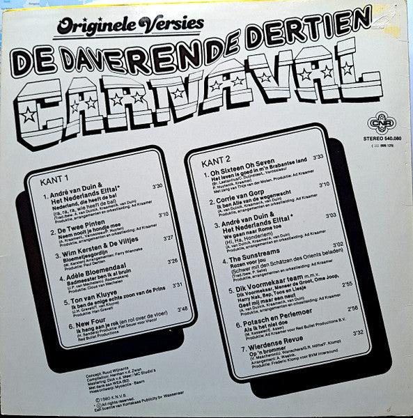 Various : De Daverende Dertien Carnaval (LP, Comp)