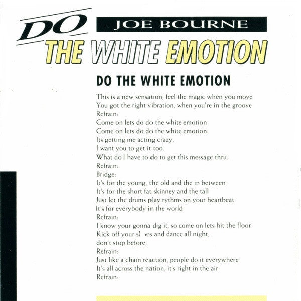 Joe Bourne : The White Emotion (CD, Single)