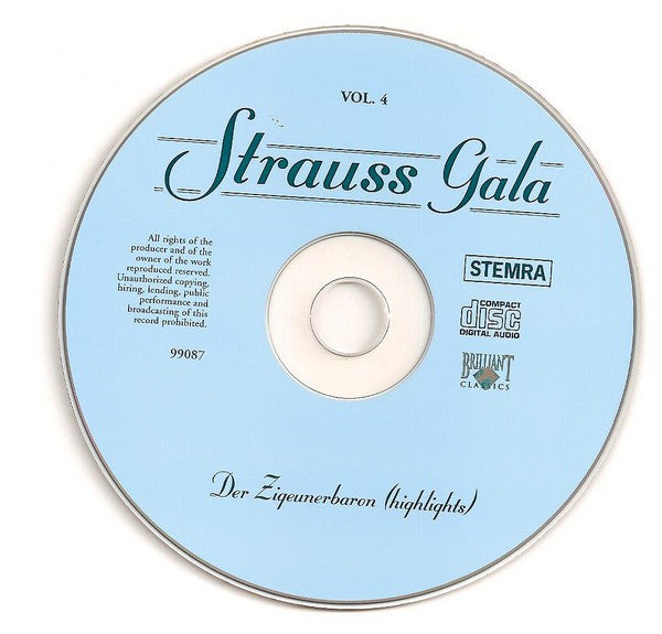 Johann Strauss Jr. / Slovak Radio Symphony Orchestra, Slovak Radio Symphony Choir Und Slovak Radio Symphony Orchestra, Otto Aebi : Strauss Gala - Der Zigeunerbaron (Highlights) (CD, Album)
