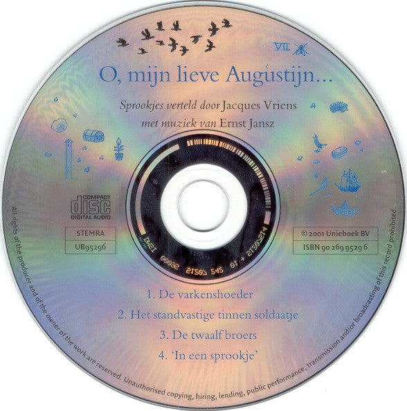 Jacques Vriens Met Muziek Van Ernst Jansz : O, Mijn Lieve Augustijn... (CD, Album)