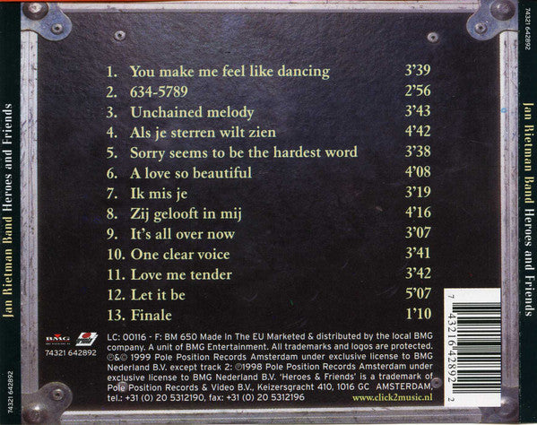 Jan Rietman Band : Heroes & Friends (CD, Album)
