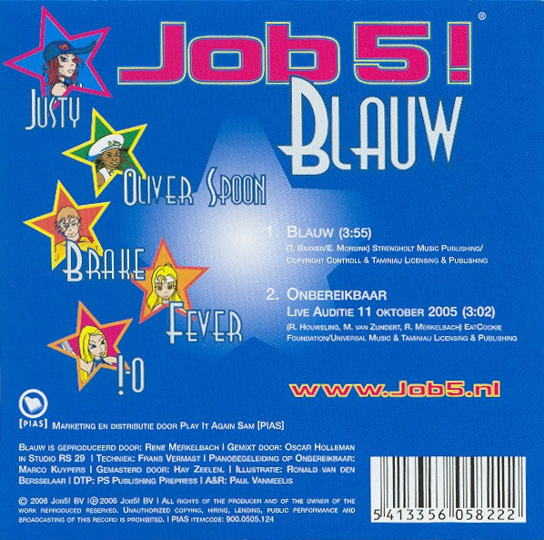 Job5! : Blauw (CD, Single)