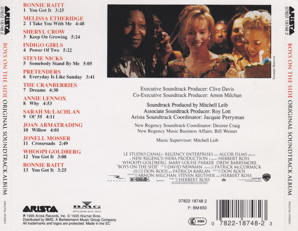 Various : Boys On The Side (Original Soundtrack Album) (CD, Comp)