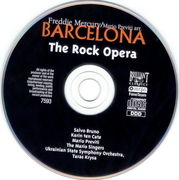 Various : Barcelona (The Rock Opera) (CD, Album)