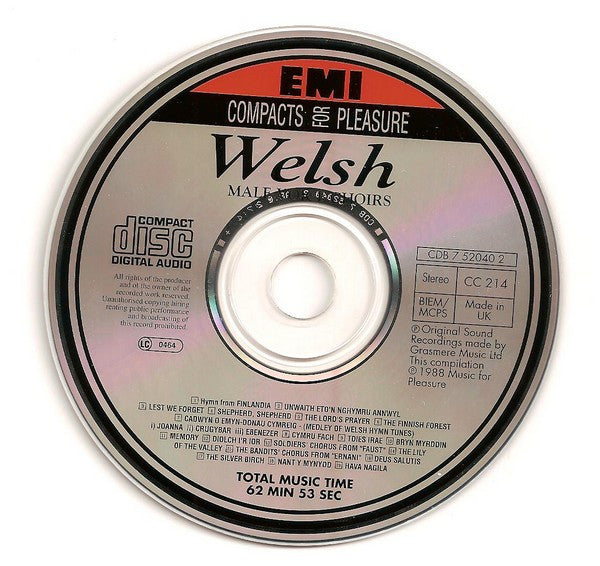 Various : Welsh Male Voice Choirs (CD, Comp)