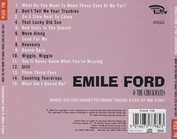 Emile Ford & The Checkmates : What Do You Want To Make Those Eyes At Me For? (CD, Comp)