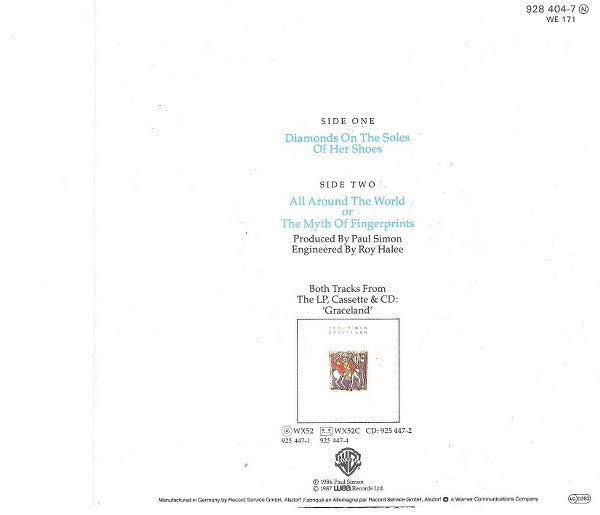 Paul Simon : Diamonds On The Soles Of Her Shoes (7", Single)