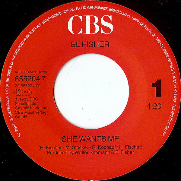 El Fisher : She Wants Me (7", Single)