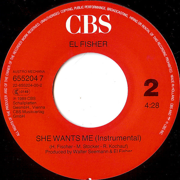 El Fisher : She Wants Me (7", Single)