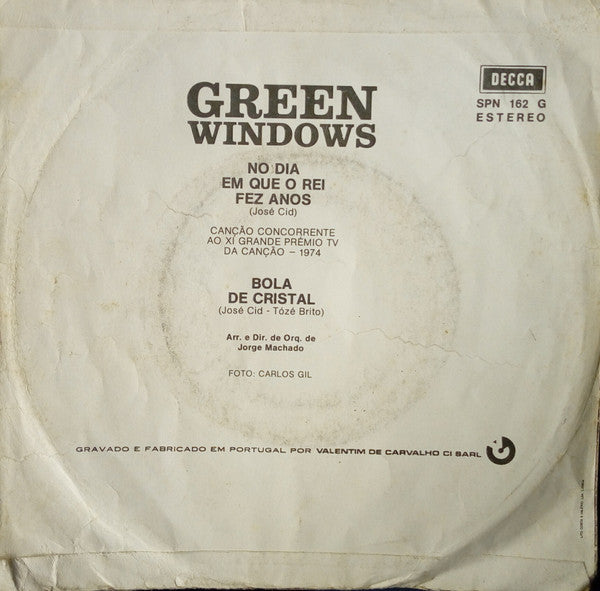Green Windows : No Dia Em Que O Rei Fez Anos (7", Single)
