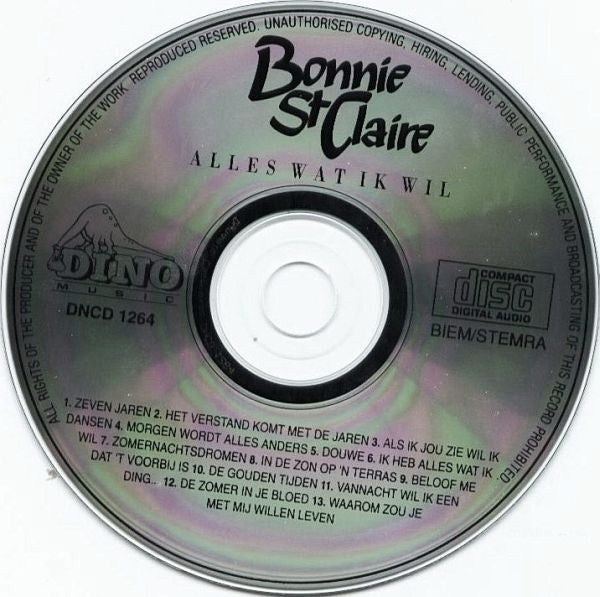 Bonnie St. Claire : Alles Wat Ik Wil (CD, Album)
