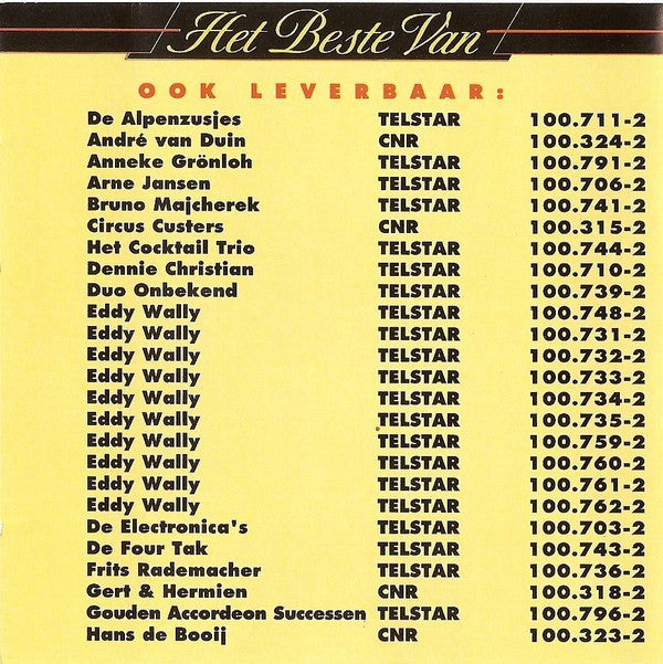 Various : Het Beste Van (CD, Comp)